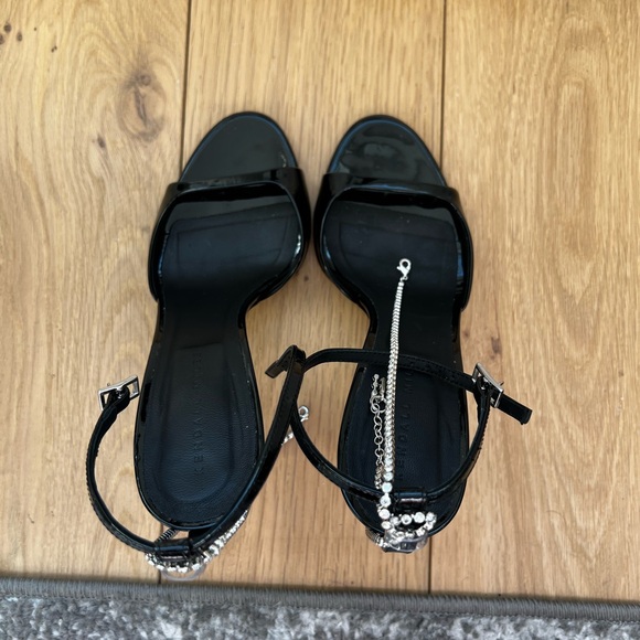 Kendall Miles Patent Leather Crystal Sandals